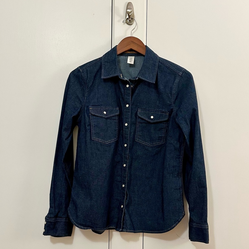 Dark Blue Denim Shirt